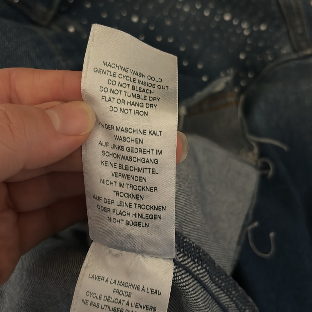 True Religion Cropped Embellished Jean Jacket - Picture 5 of 6